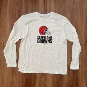 Cleveland Browns Football Fanatics‎ White Long Sleeve NFL T-Shirt XL